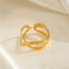 Anillo Elegante Ajustable de Apertura Cruzada
