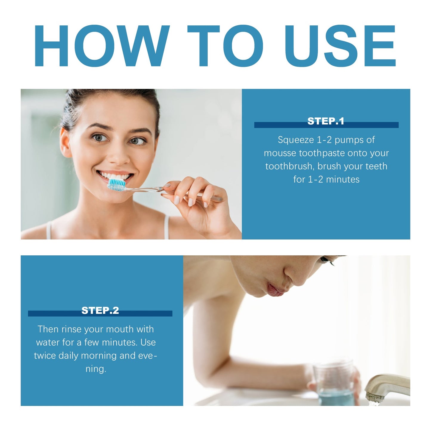 Pure White Mousse Toothpaste for Bright Smiles