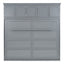 Full Size Murphy Bed Wall Bed with Top Cabinets,Gray - Korvel