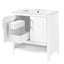 30" Bathroom Vanity with Sink  Multi-functional Bathroom Cabinet with Doors and Drawers Solid Frame and MDF Board, White - Korvel