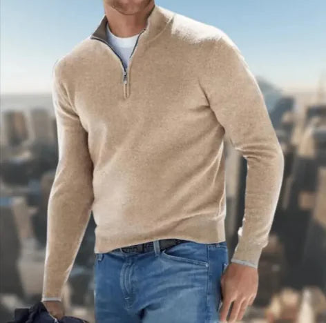 Men's Long-Sleeved Cashmere Blend Cardigan