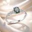 Anillo de Colgante de Ágata y CZ de Plata Esterlina 925 - Talla 6