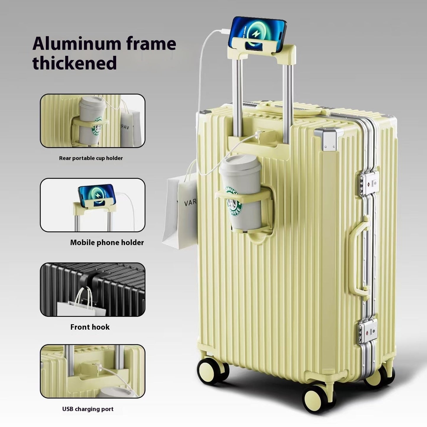Premium Multifunctional Large-Capacity Carry-On Trolley Case