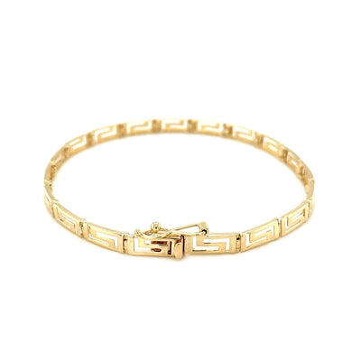 Pulsera de Diseño Griego en Oro Amarillo de 14k