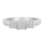 Anillo de Compromiso de Diamantes de 10K en Oro Blanco 1/2 Cttw - Talla 6-3/4