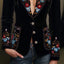 Long Sleeve Solid Color Stitching Lace Pleuche Coat