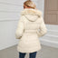 Lightweight Quilted Hooded Puffer Jacket in Apricot