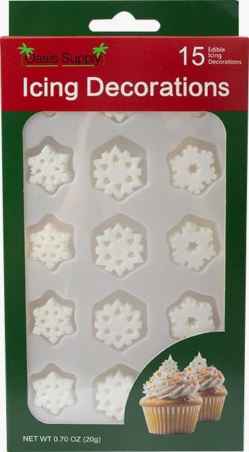 Decoraciones Comestibles para Pasteles de Navidad - Set de 45 Piezas
