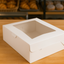 19" x 14" x 6 1/2" White Half Sheet Window Cake Box - Korvel