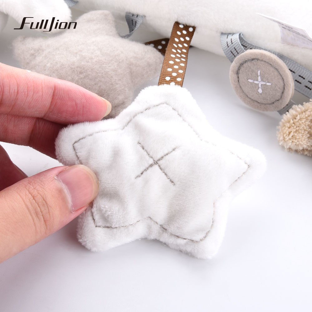 Baby Rabbit Toys Stroller Accessories Hanging Plush Educational Toy Doll Trolley Bells Rattles Carriage Multifunctional - Korvel