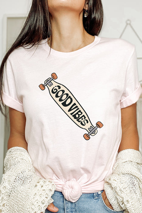 Good Vibes Unisex Skateboard Tee 4301 - Korvel