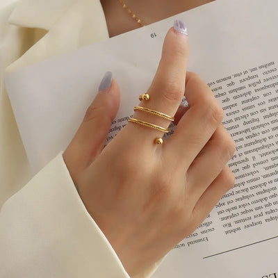 Titanium Steel Wrap Ring - Korvel