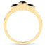 1.16 Carat Genuine Black Diamond Sterling Silver Engagement Ring