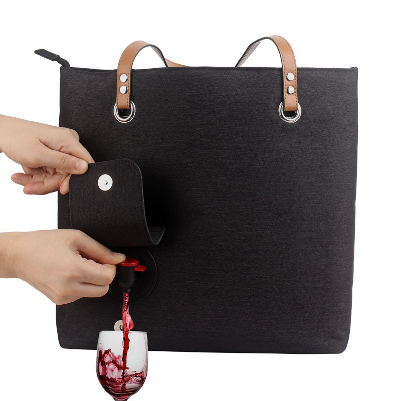 Outdoor portable portable beach red wine bag insulated ice bag picnic bag - Korvel