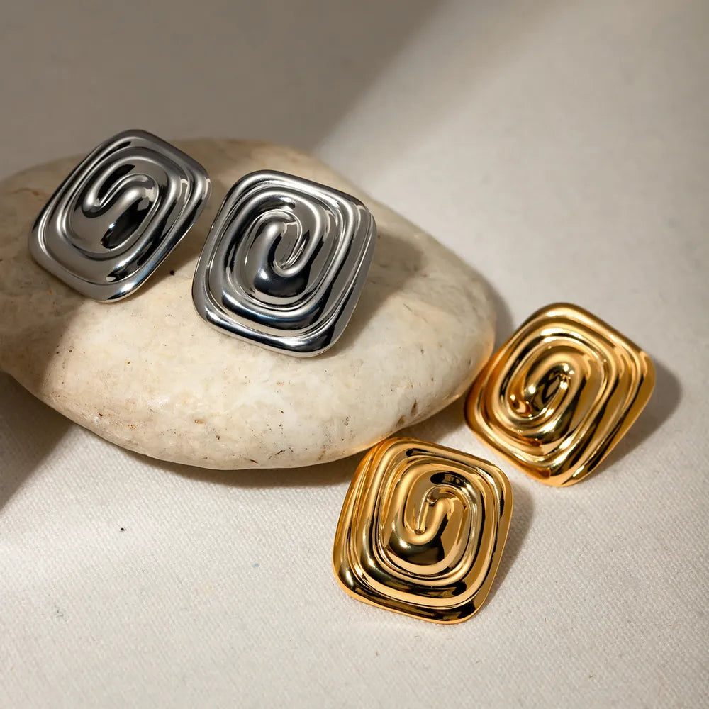 Stainless Steel Stud Earrings - Korvel