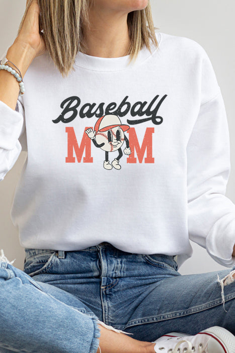 Baseball Mom Cartoon Sweatshirt