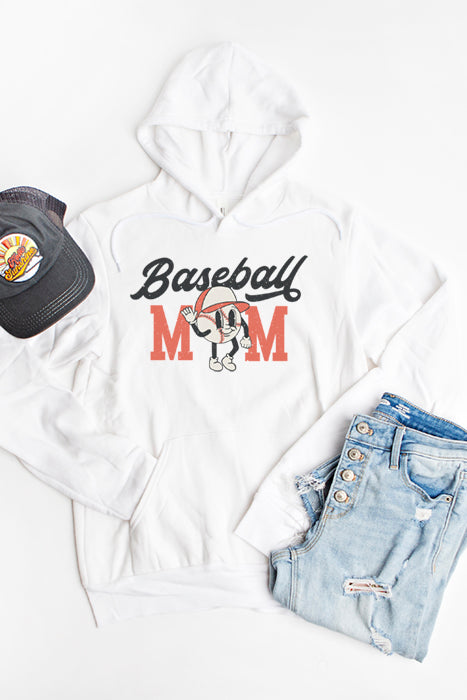 Baseball Mom Cartoon Hoodie