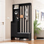 39.3'W70.8'H multifunctional corridor shoe cabinet with soft padded nail board and black hanger with entrance hook - Korvel