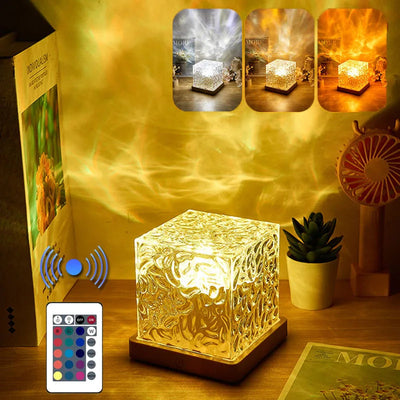 Dynamic Rotating Water Ripple Projector Night Light