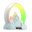 Smart Tuya APP Sunrise Flame Mountain Alarm Clock Night Lights 15W Wireless Charing BT Speaker White Noise LED Table Lamp - Korvel