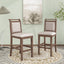 TOPMAX 3-Piece Wood Counter Height Drop Leaf Dining Table Set with 2 Upholstered Dining Chairs for Small Place, Brown - Korvel