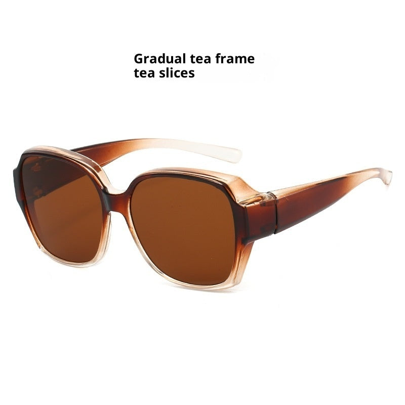 Gafas de sol polarizadas con clip para miopía de gran tamaño