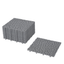 12 x 12 inch gray interlocking deck tiles, plastic waterproof pebble pattern, pack of 12 pieces - Korvel