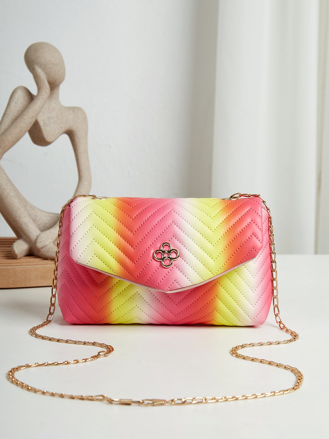 Trousse de maquillage élégante à contraste de couleurs pour le voyage