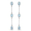 2.16 Carat Genuine Blue Topaz Sterling Silver Earrings