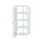 Glass Door Wall Mounted Corner Cabinet with Featuring Four-tier Storage  White - Korvel