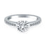 Anillo de Compromiso de Diamante en Canal de Oro Blanco de 14k