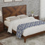 Mid-Century Modern Platform Bed Wood Slat Support with No Box Spring Needed,King Walnut - Korvel