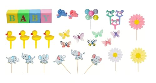 Kit de Adornos para Pasteles de Baby Shower Deluxe de Oasis Supply - 30 Piezas