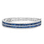 Bracelet jonc multi-rang en or blanc 18K, diamants et saphirs bleus