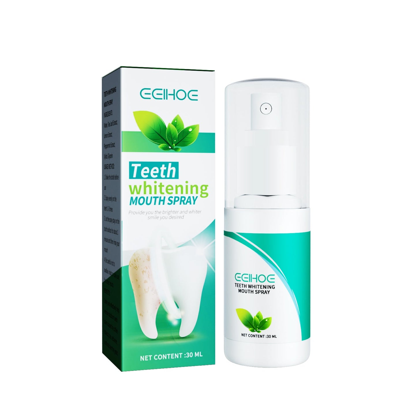 Teeth Whitening Mouth Spray, Clean Stains And Stones Fresh Breath Dental Care Spray - Korvel