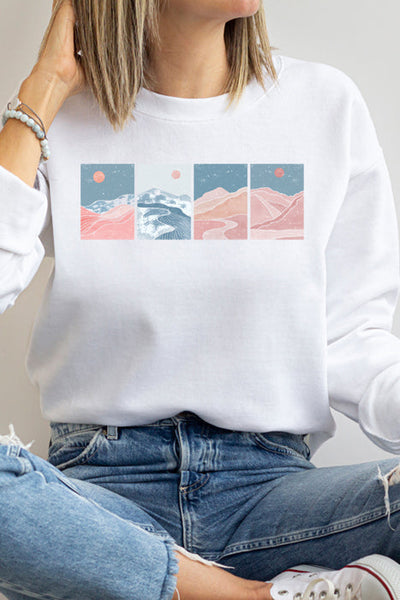 Sun & Mountain Art Cozy Sweatshirt
