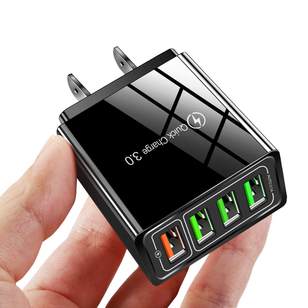 4USB mobile phone charger, multi port USB charging head charger - Korvel