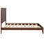 Mid-Century Modern Platform Bed Wood Slat Support with No Box Spring Needed,Queen, Walnut - Korvel