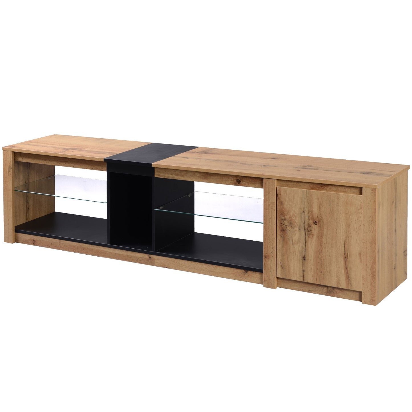 Meuble TV moderne pour téléviseurs jusqu'à 80 pouces avec éclairage LED