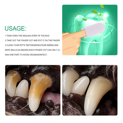 Pet Tooth Cleaning Finger Sleeves for Dogs and Cats