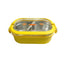 ins style high value cute large capacity compartment lunch box lunch box foldable handle lunch box - Korvel