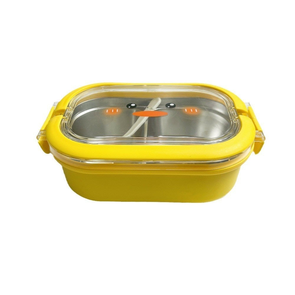 ins style high value cute large capacity compartment lunch box lunch box foldable handle lunch box - Korvel