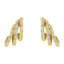 Boucles d'oreilles créoles multi-rangs en diamant en or jaune 10K