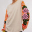 Sudadera de Cuello Redondo a Rayas con Manga Larga