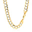 Cadena Curb Pavé de Oro Bicolor de 14k - 8.2 mm
