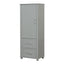 Tall Bathroom Storage Cabinet, Freestanding Storage Cabinet with Two Drawers and Adjustable Shelf, MDF Board , Grey - Korvel