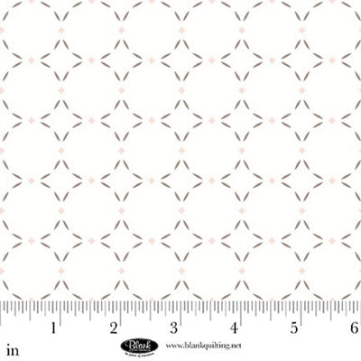 Tela de Algodón White Grid Sugar Dreams - 44"/45" por Yarda