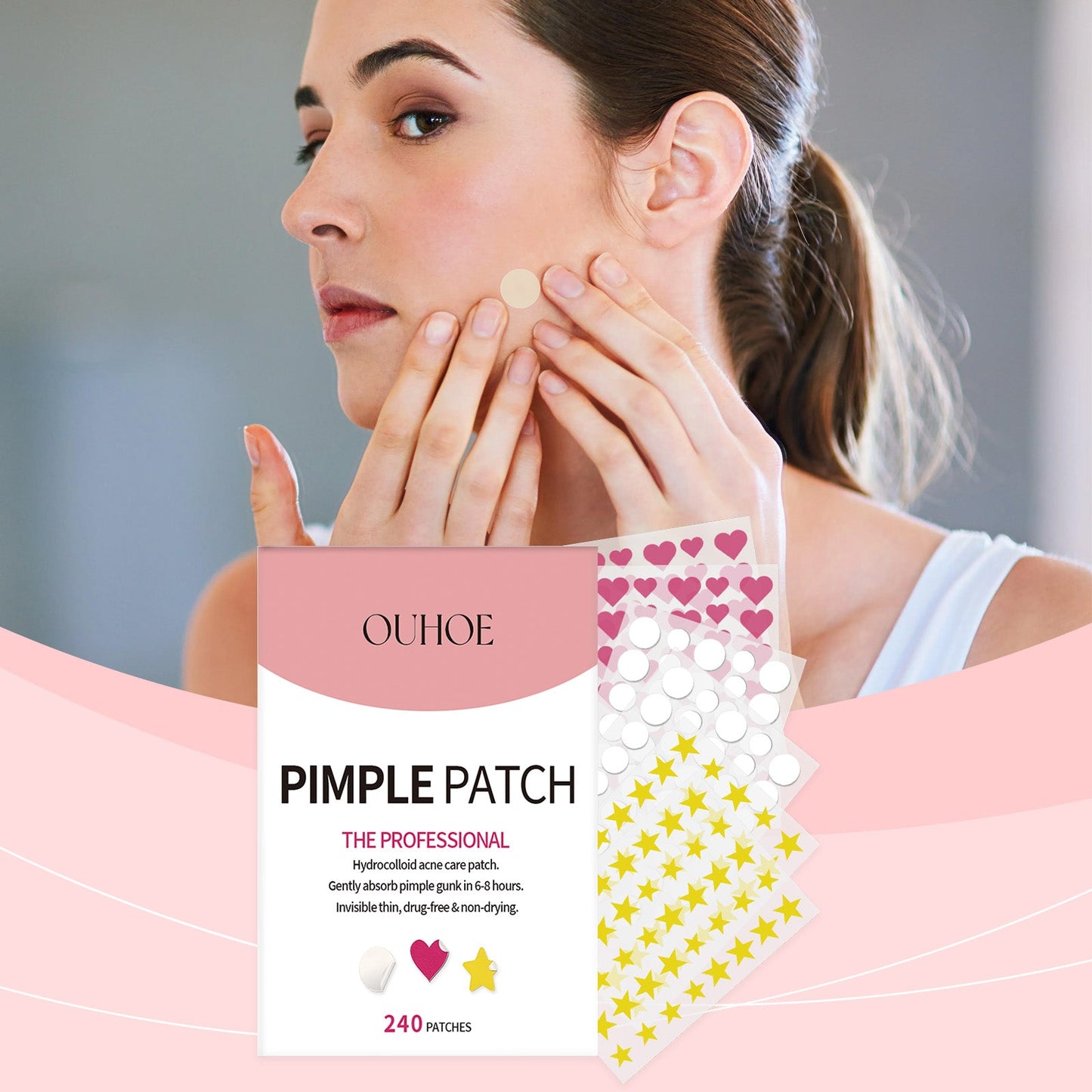 Repair Acne Patch, Facial Cleansing Cover Acne Skin Moisturizing Gentle Skin Cream - Korvel