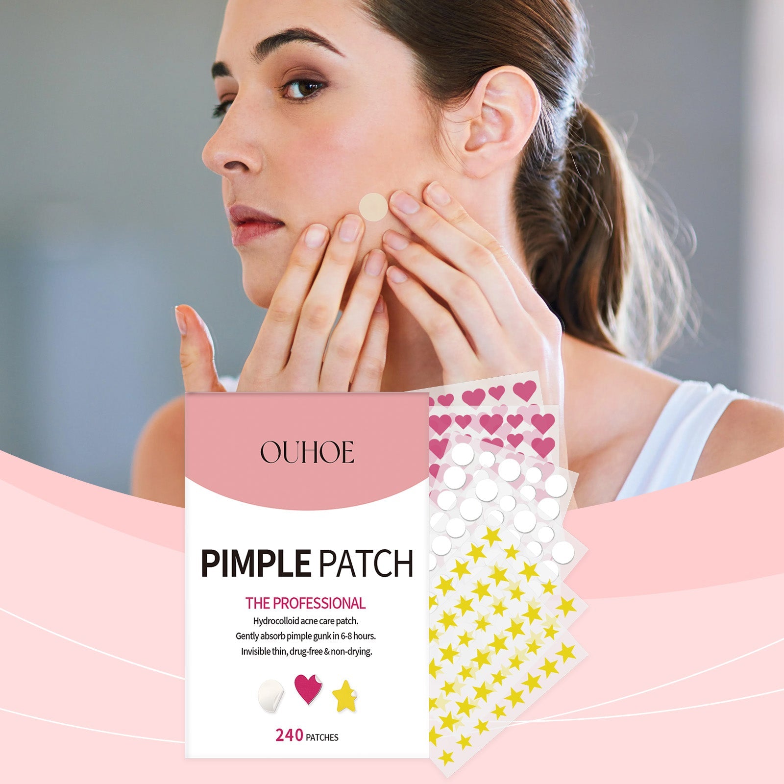 Repair Acne Patch, Facial Cleansing Cover Acne Skin Moisturizing Gentle Skin Cream - Korvel