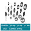 Magnetic Double Head Measuring Spoon Set - 9 Pieces